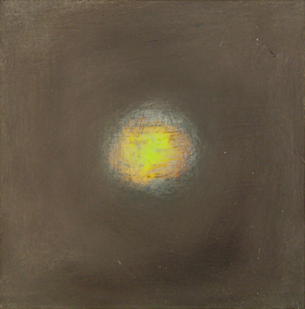Etincelle 2, huile et cire sur bois, 13 x 13 cm, 2006