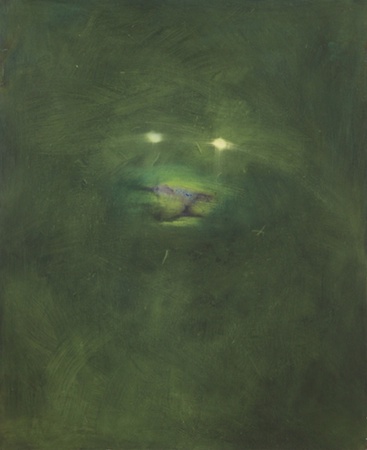 Lion vert 2, huile sur bois, 120 x 100 cm, 2011