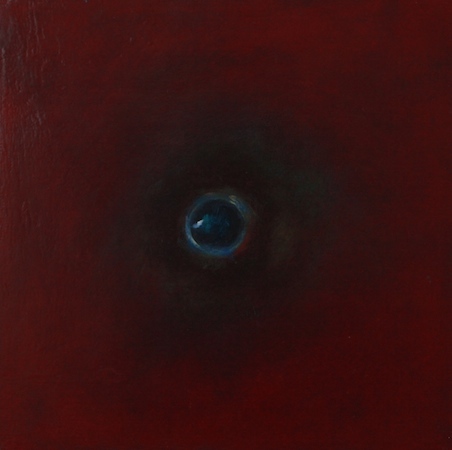Oeil / Rouge 1, huile sur bois, 30 x 30 cm, 2010