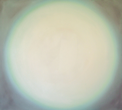 Ouverture blanche, huile sur bois, 100 x 110 cm, 2003