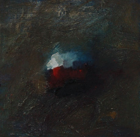 Rouge : Blanc, huile sur bois, 13 x 13 cm, 2012