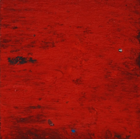 Rouge, huile et pigment sur bois, 13 x 13 cm, 2013